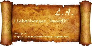 Liebenberger Amadé névjegykártya